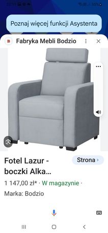 Sprzedam 2 fotele Lazur - nowe