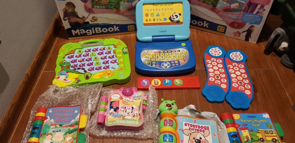 Zestaw zabawek fisher price vtech książeczka interaktywna  j. Ang