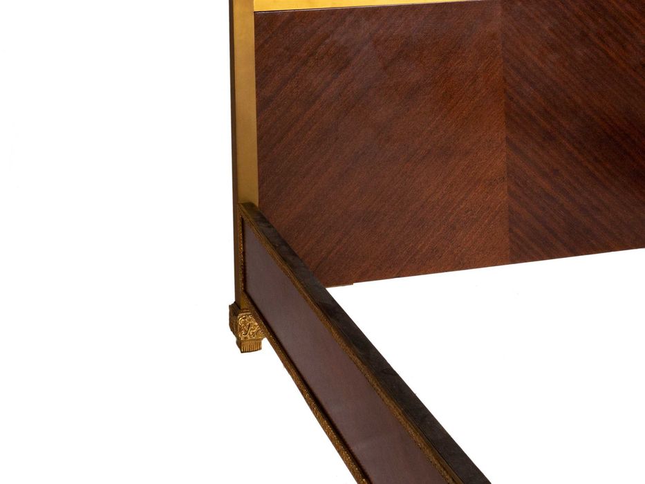 Cama Estilo Luís XV | Bronze Dourado | Estrutura Completa