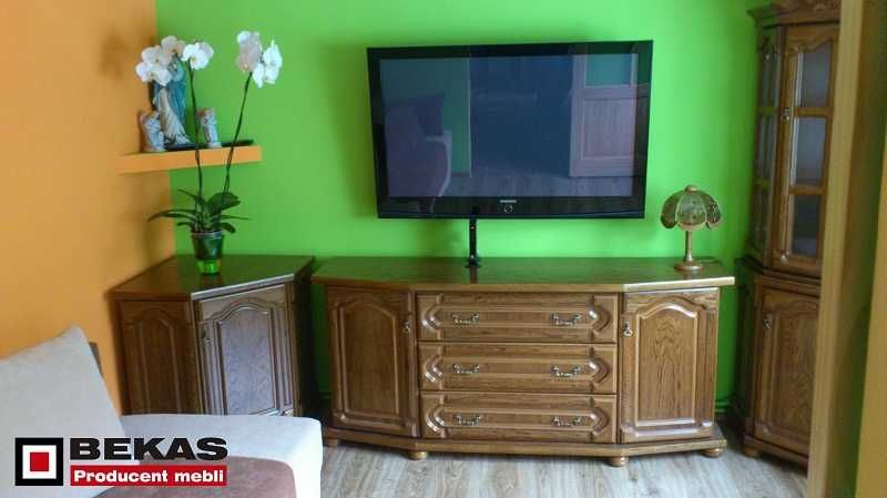 Komoda Witryna Narożna Komplet Mebli Dębowych Salon Producent BEKAS