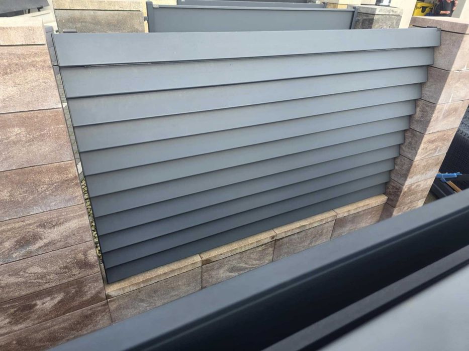 Powystawowe przęsło żaluzjowe, grafit, 116x200cm