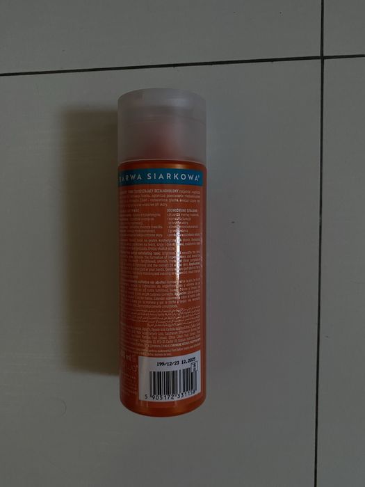 Barwa siarkowa tonik złuszczający