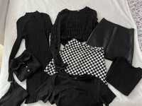 mega paka czarna zestaw ubrań damskich młodzieżowych sieciówki