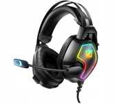 Słuchawki nauszne ozeino zw2 gamingowe pc dla graczy rgb usb jack