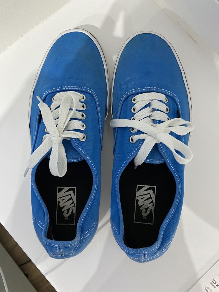 vans authentic męskie niebieskie turkus trampki sneakersy tenisowki