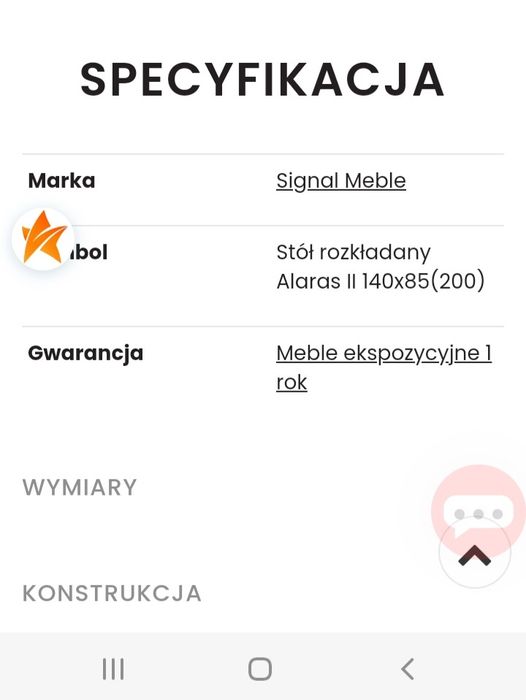 Stół do jadalni rozkladany