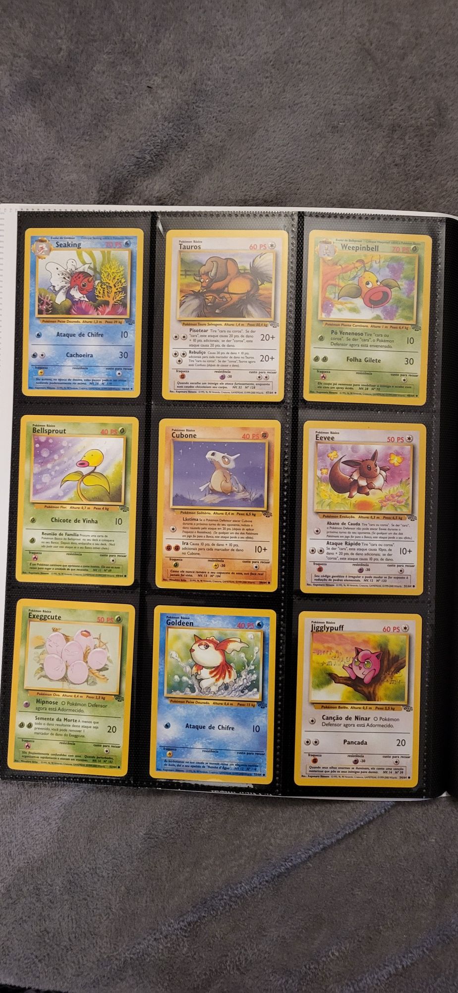 Cartas Pokémon Originais Jungle Set em Português, completo