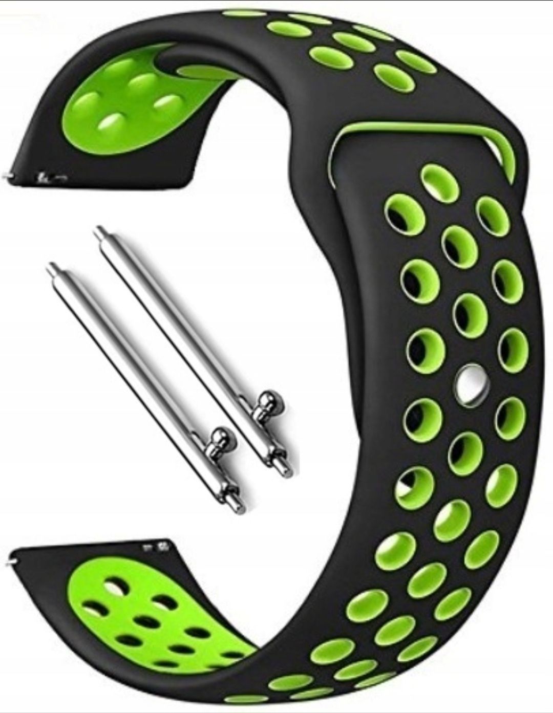 Pasek uniwersalny do zegarka smartwatch 22mm zielono-czarny teleskopy