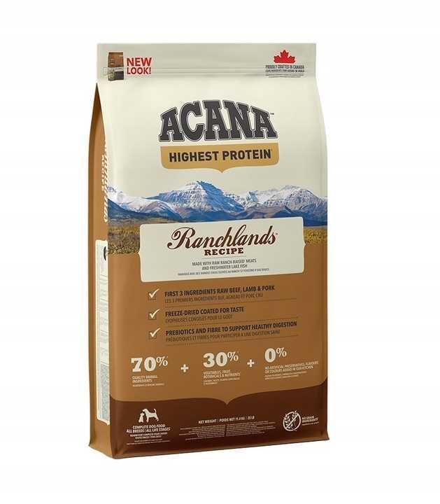 ACANA Ranchlands 22,8 kg – Wysokobiałkowa Karma dla Wymagających Psów