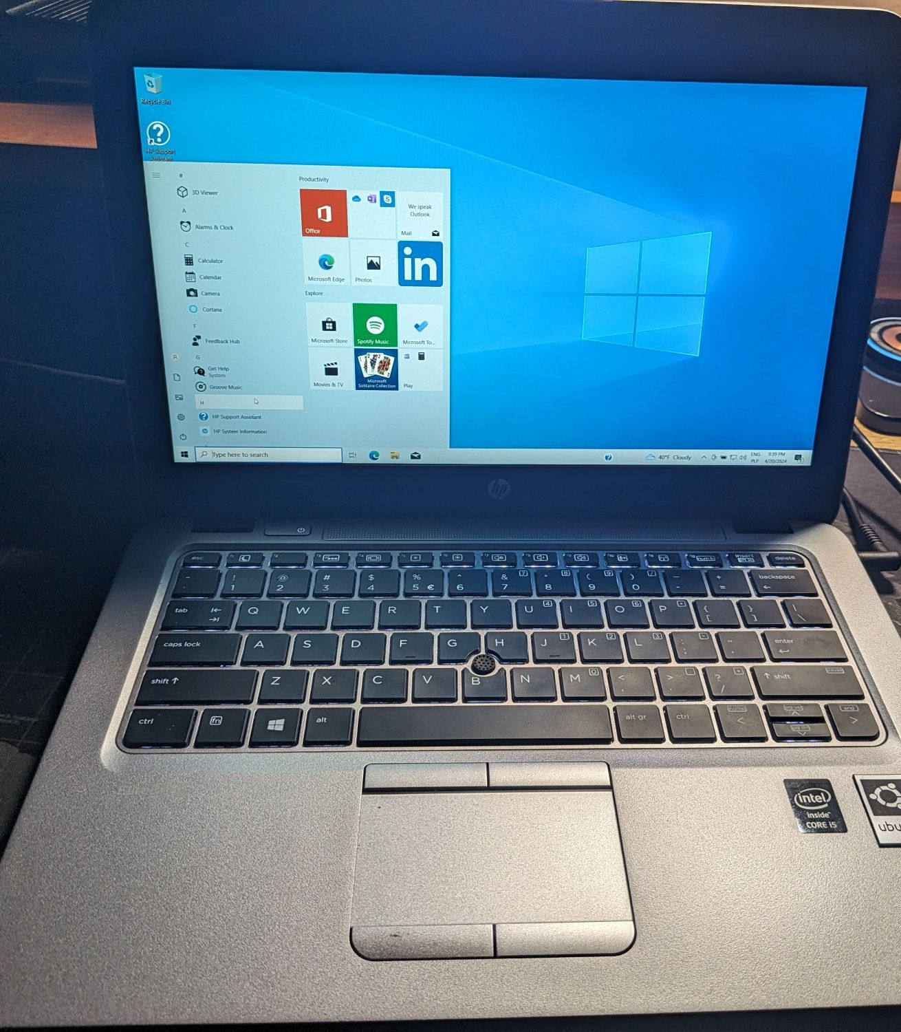 LaptopHP 820 G3 EliteBook 12,5" FHD 16/256 SSD M.2