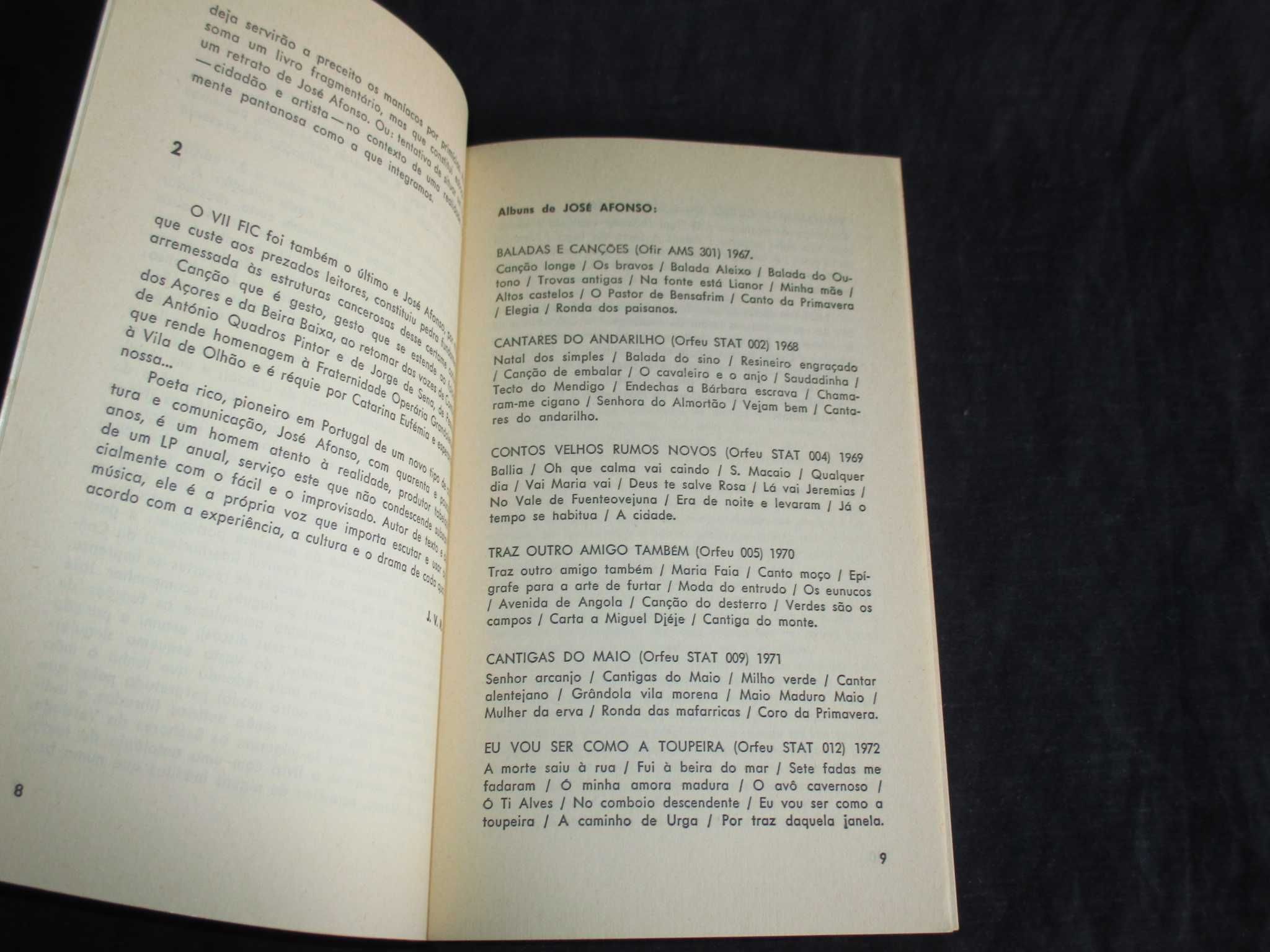 Livro José Afonso Vozes Livres Paisagem Editora