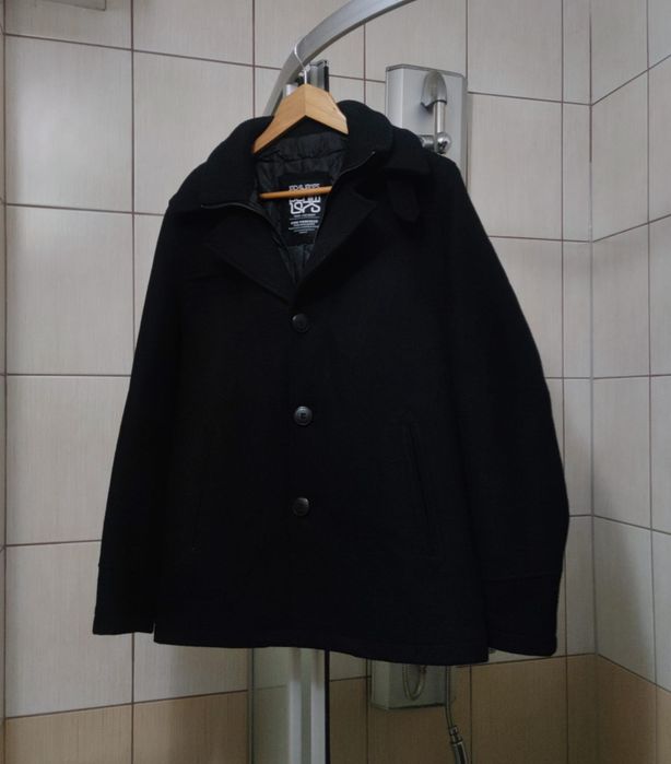 Kurtka płaszcz L Jack and Jones elegancki męski płaszczyk Woolmark cla