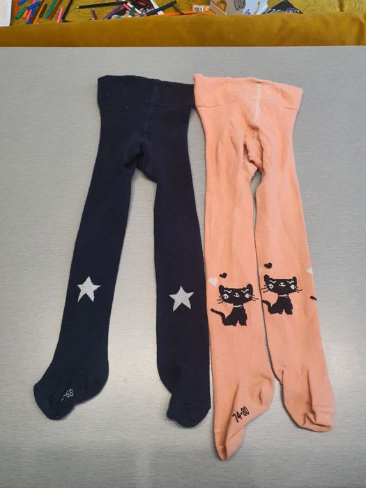 2 Pak Zestaw Rajstop Rajstopy Rajtuzy Dziewczęce