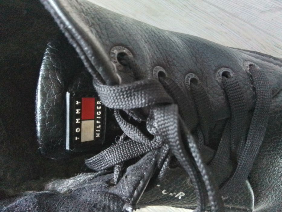 Мужские зимние кожаные ботинки Tommy HiLFIGER