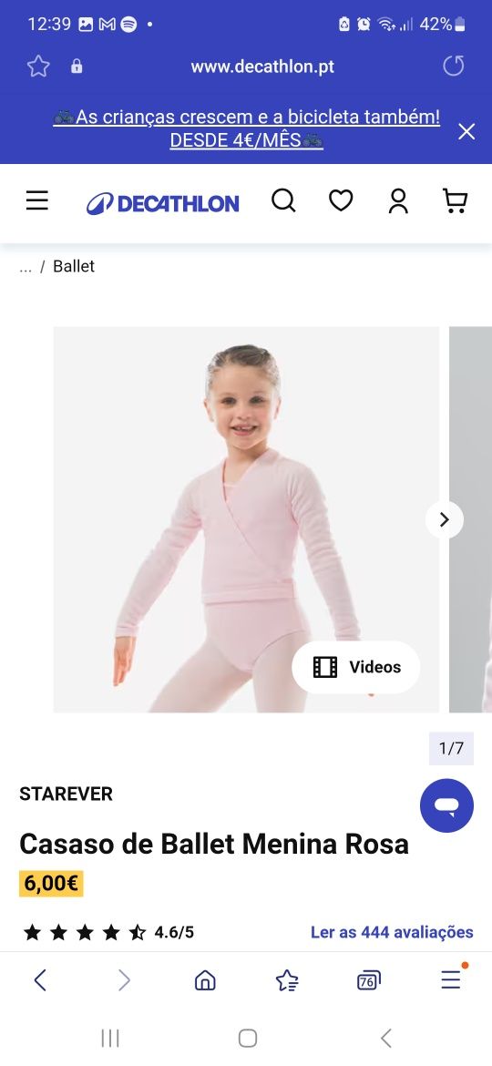 Conjunto de dança ballet
