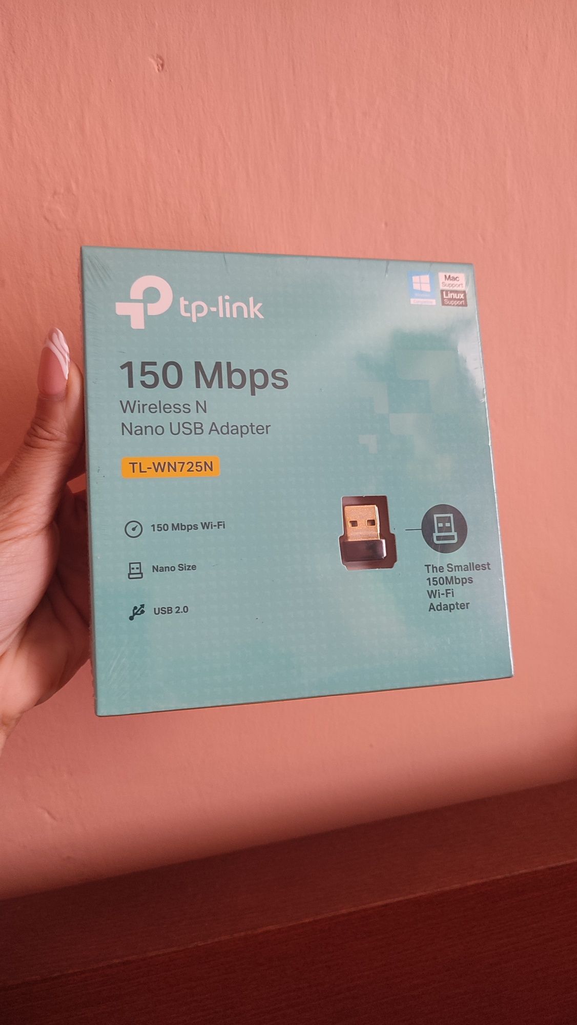 Wzacniacz sygnału fabrycznie zapakowany adapter Wi-Fi TP-Link