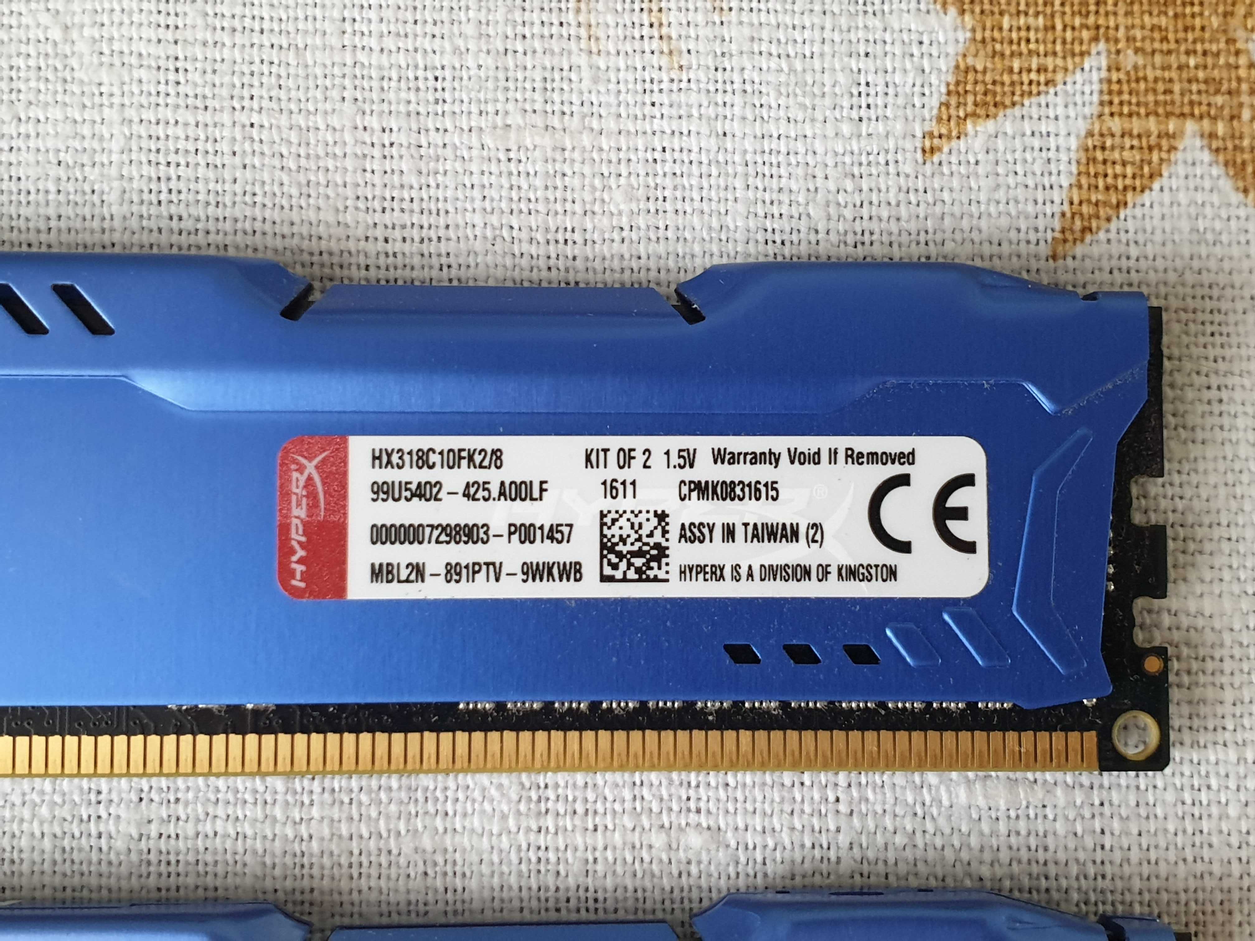 Оперативна пам'ять HyperX 8 GB (2x4GB) DDR3 1866 MHz FURY