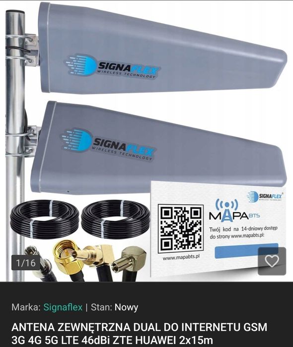 HUAWEI B818 -263 Router na kartę sim z antenami zewnętrznymi.