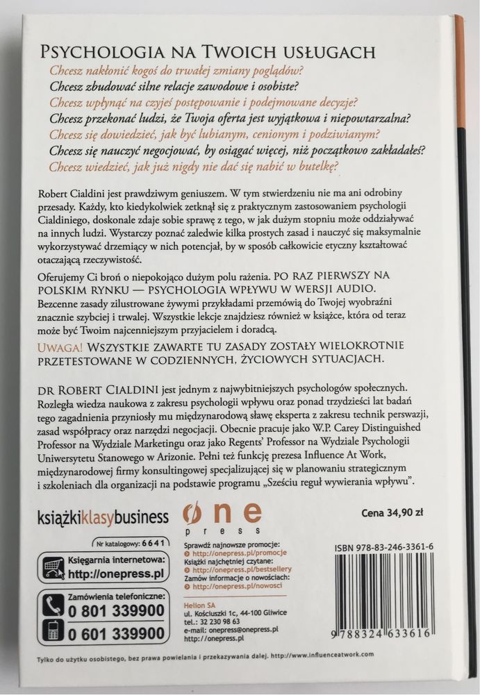 Dr Robert B. Cialdini - Zasady wywierania wpływu na ludzi + 2 płyty CD