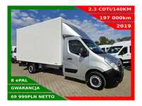 Opel movano Kontener 8 ePAL *69999zł NETTO* 2.3 CDTi/140KM  Winda 750kg, Klimatyzacja, Tempomat, Kamera,