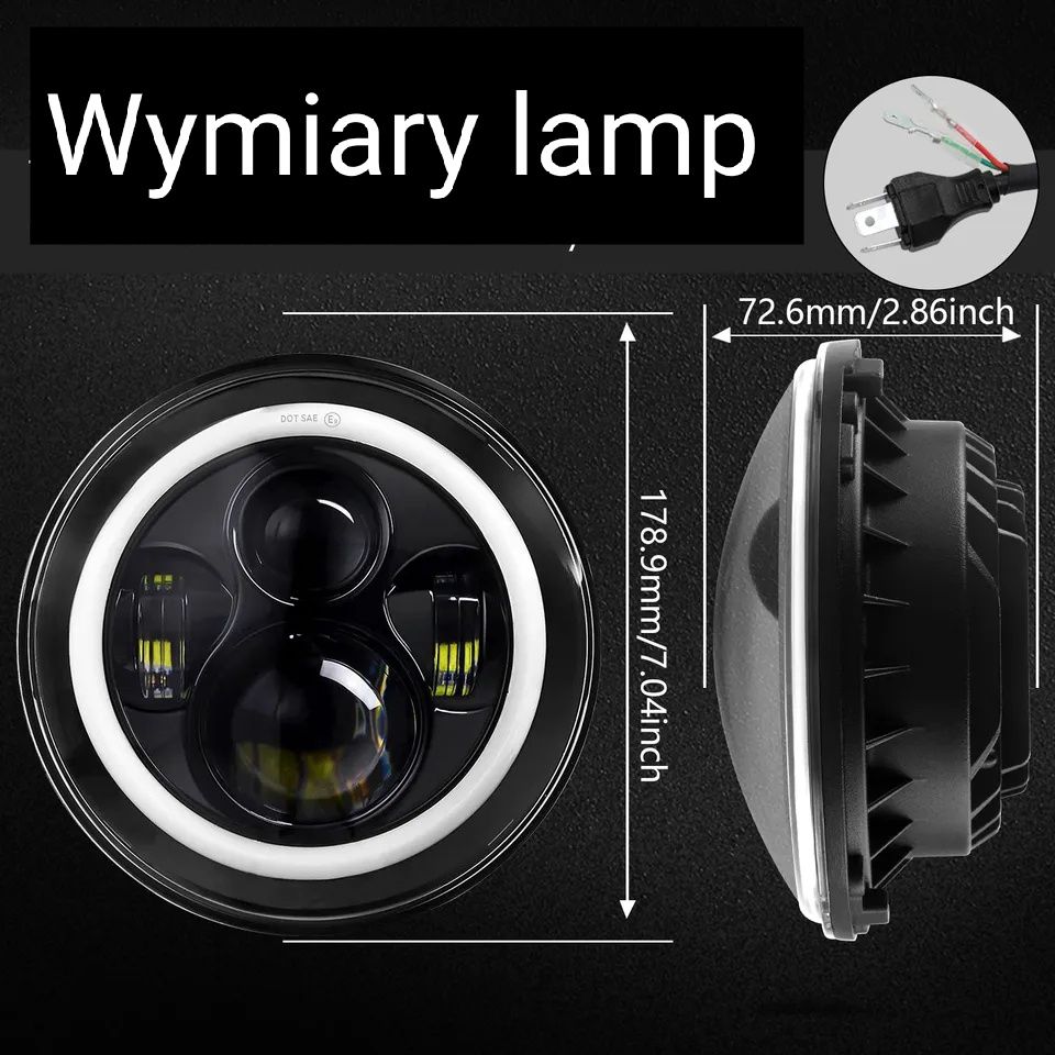 Światła lampy reflektory LED Angel Eyes do Jeep Wrangler JK TJ CJ