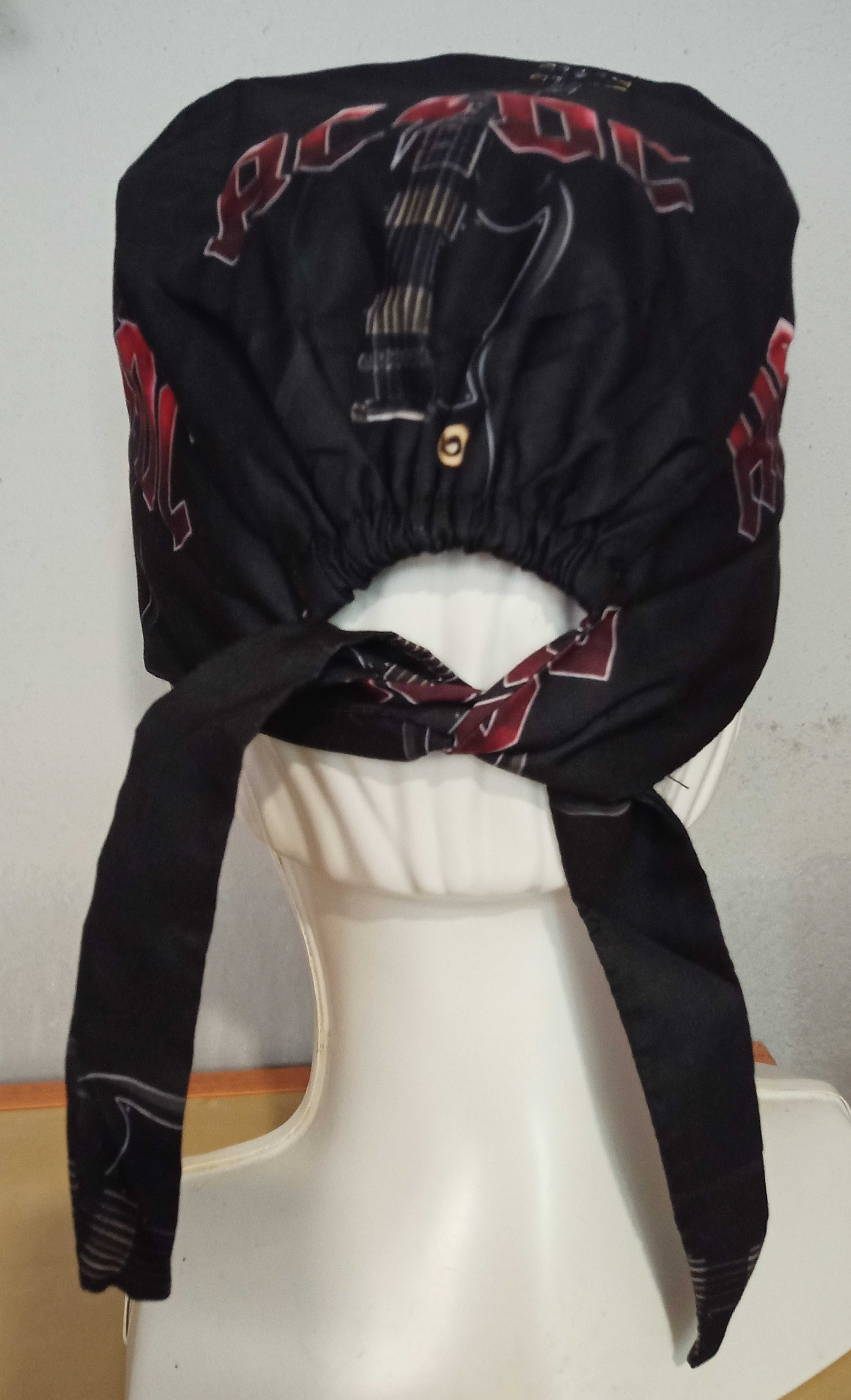 Lekka bandana/opaska AC/DC z dzianiny – idealna na koncert!