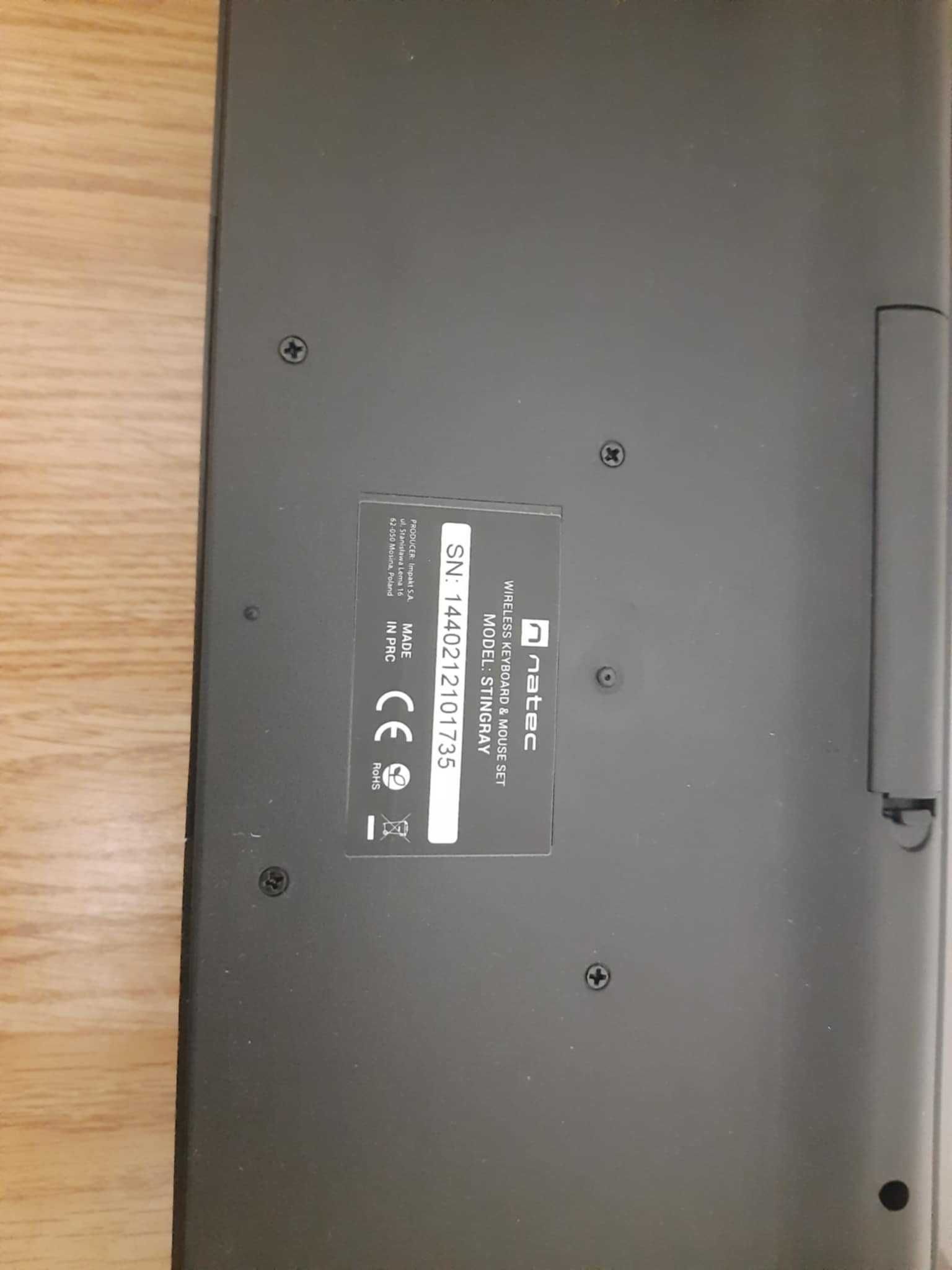 Bezprzewodowa klawiatura i mysz USB Natec Stingray