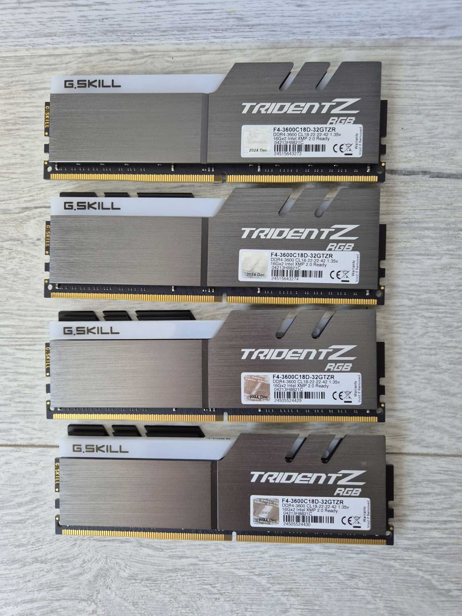 пам'ять DDR4 32GB Kit (2x16) 3600MHz G.Skill Trident Z RGB. Trade-in