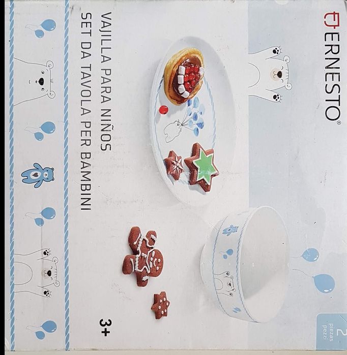 Conjunto louça infantil taça  e prato novos/nunca usado