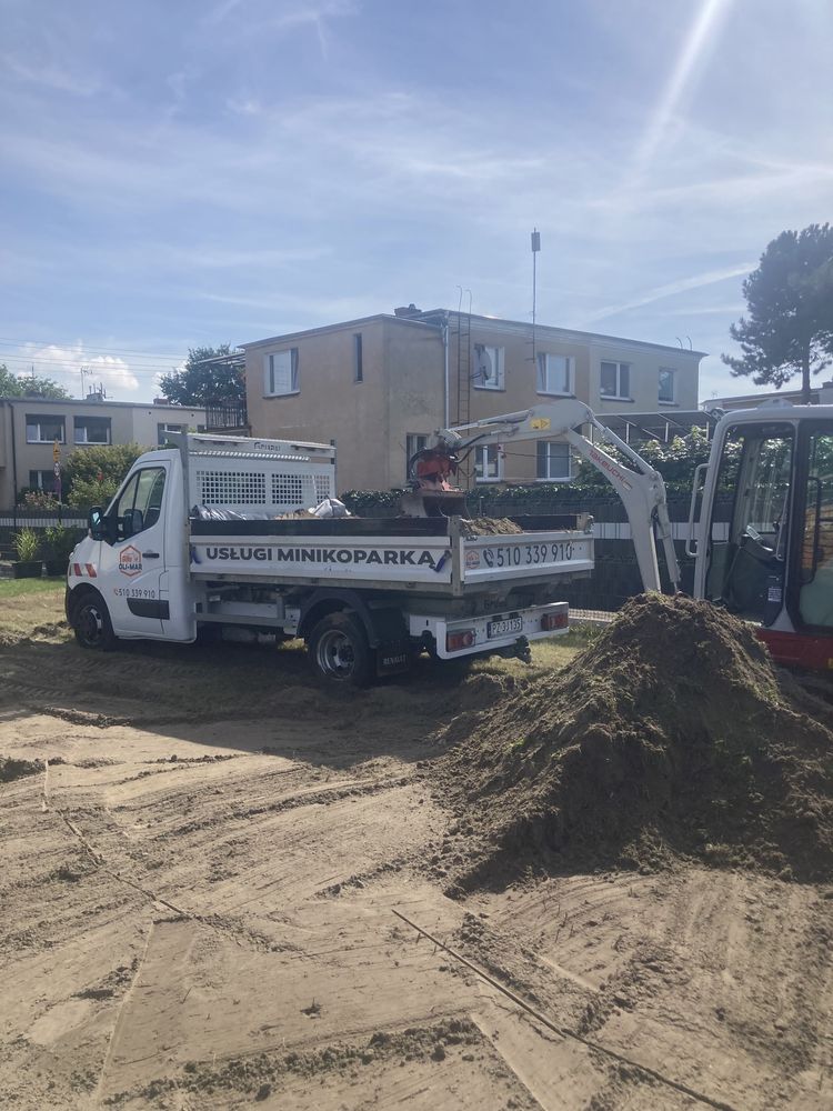 Usługi minikoparka , wywrotka do 3,5 i 5 t