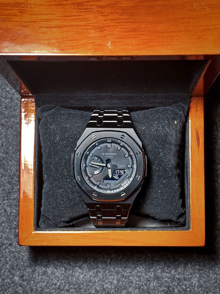 Casio G-Shock Mod Royal Oak Black Stainless Steel