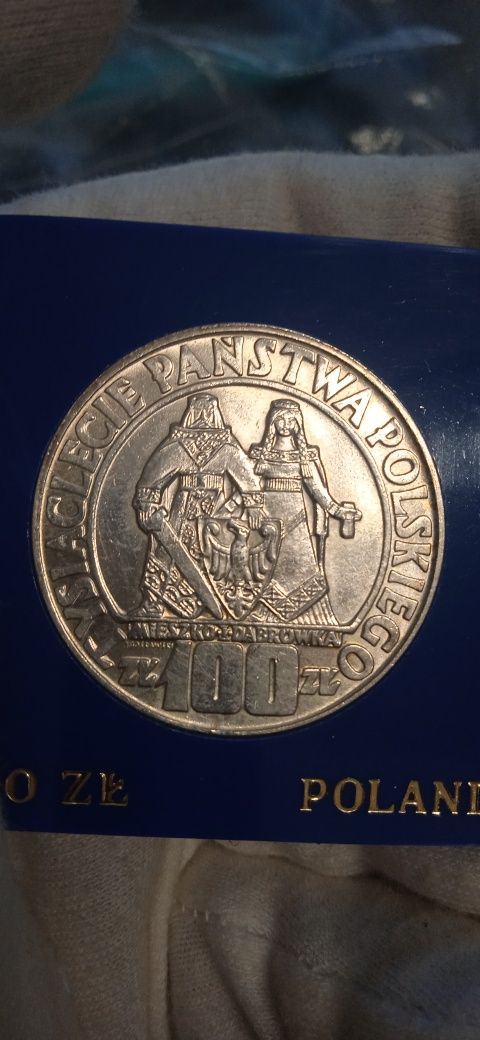 PRL 100 złotych Mieszko i Dąbrówka 1966 rok.
