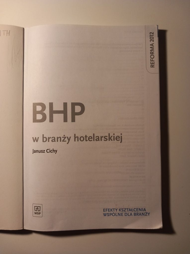 Podręcznik bhp w branży hotelarskiej wsip