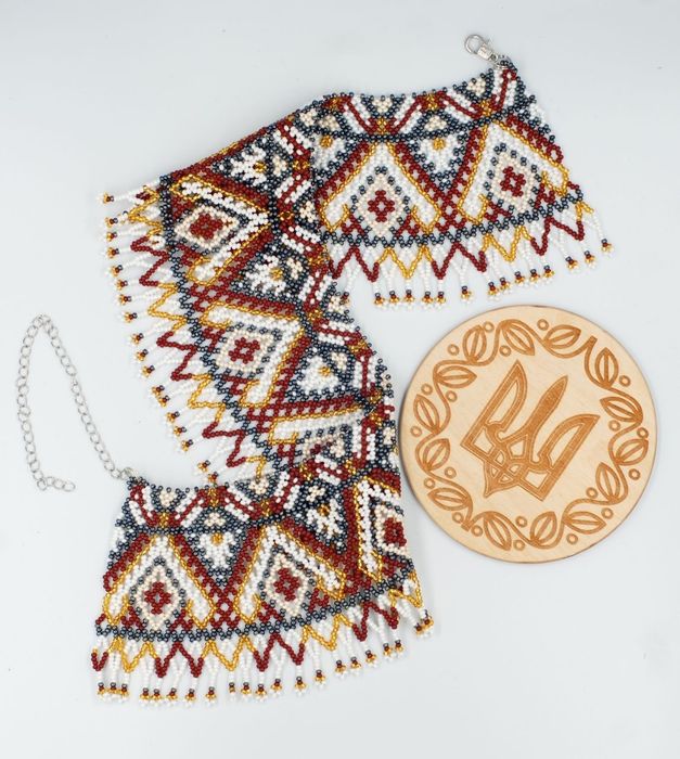 Вишукане намисто силянка ручної роботи з чеського бісеру