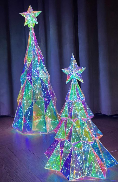 Sprzedam choinki kryształowe 3D LED – 100 cm i 60 cm Komplet