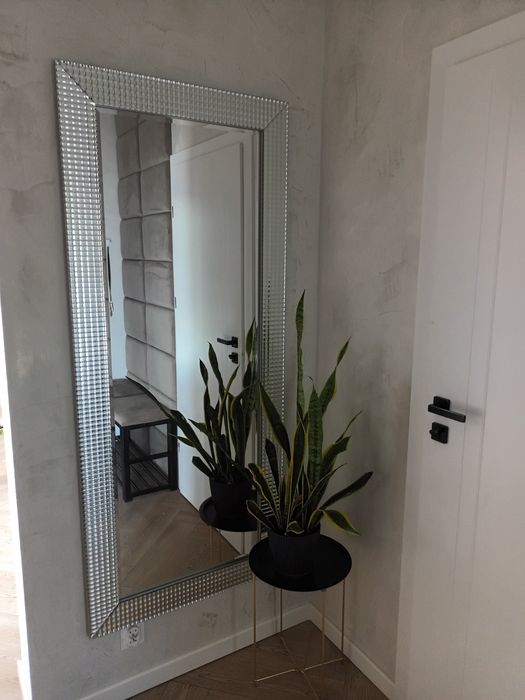Diamentowe Piekne duże lustro dekoracyjne 177x76 cm