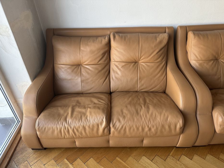 KLER zestaw kanap skórzanych