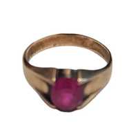 Złoty pierścionek różowe oczko 3,14g 585 / Nowy Lombard / TG