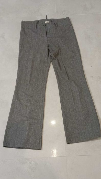Spodnie wełniane damskie szare r. 42/XL