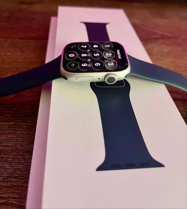 Apple Watch 9 45 mm Silver AI Storm blue