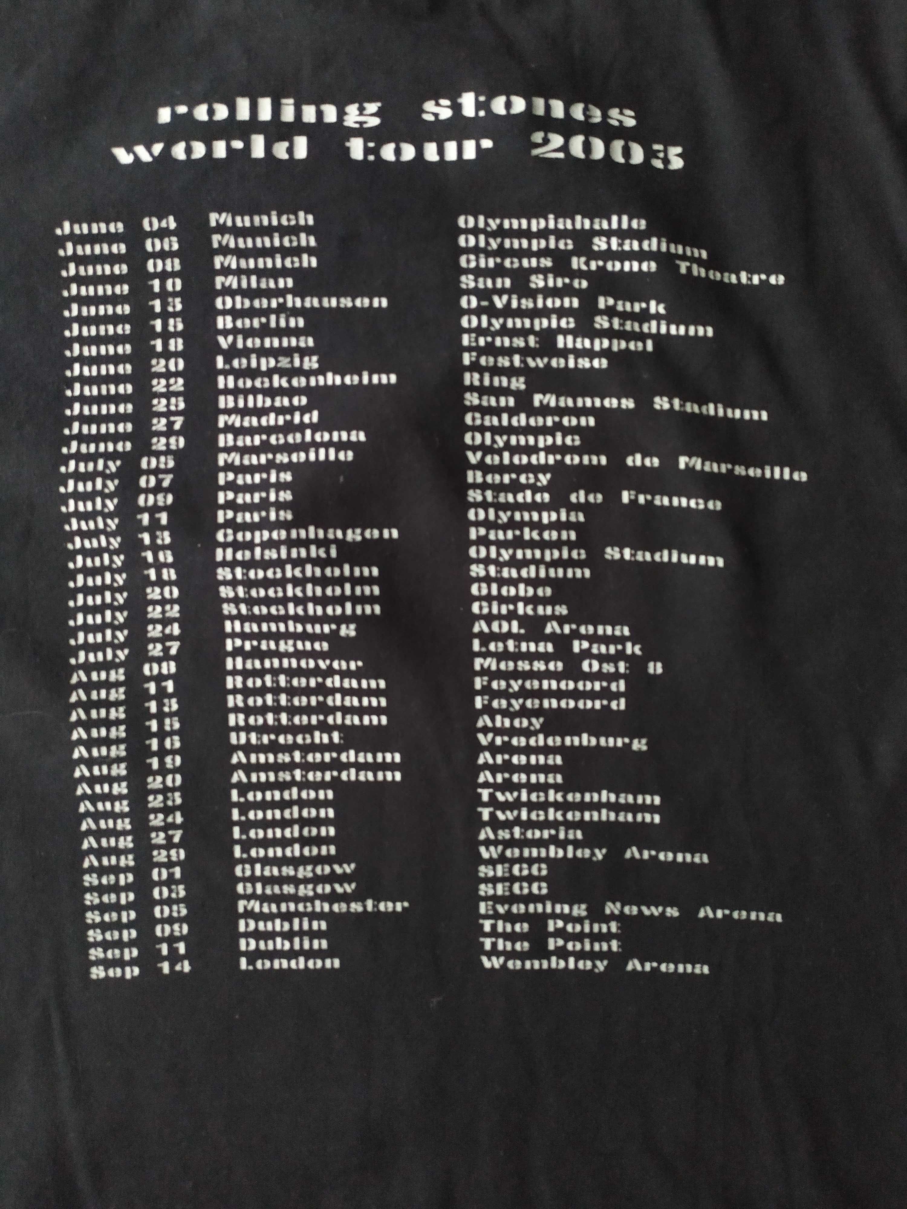 Kolekcjonerski T-shirt The Rolling Stones Koncertowa koszulka 2003 L