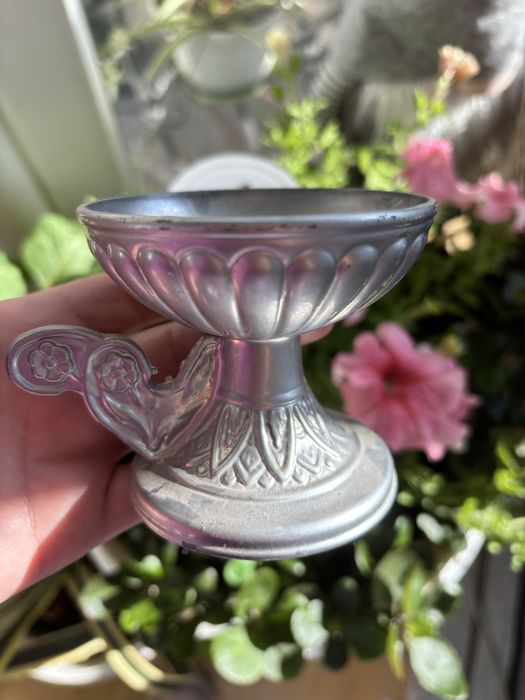 Подсвечники латунь  олово эмаль посеребрение   Индия Германия