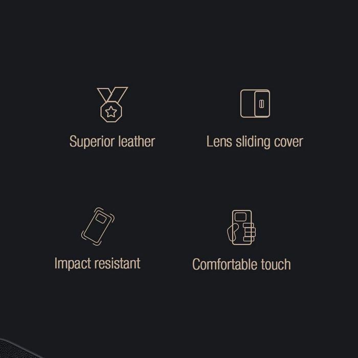 Nillkin Qin Cloth Pro Case etui do iPhone 14 pokrowiec z klapką