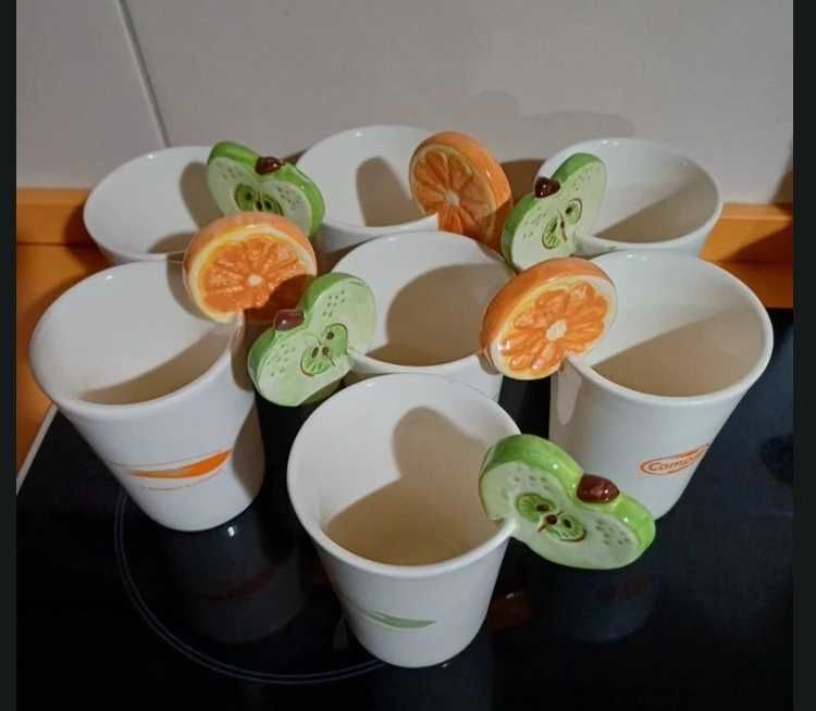 Conjunto 7 Canecas cerâmica Marca Aiyara - Compal