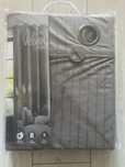 Zaslona 140x260 szara w pasy