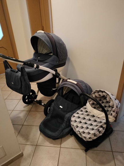 Wózek Adamex Barletta 3w1 baza ISOFIX
