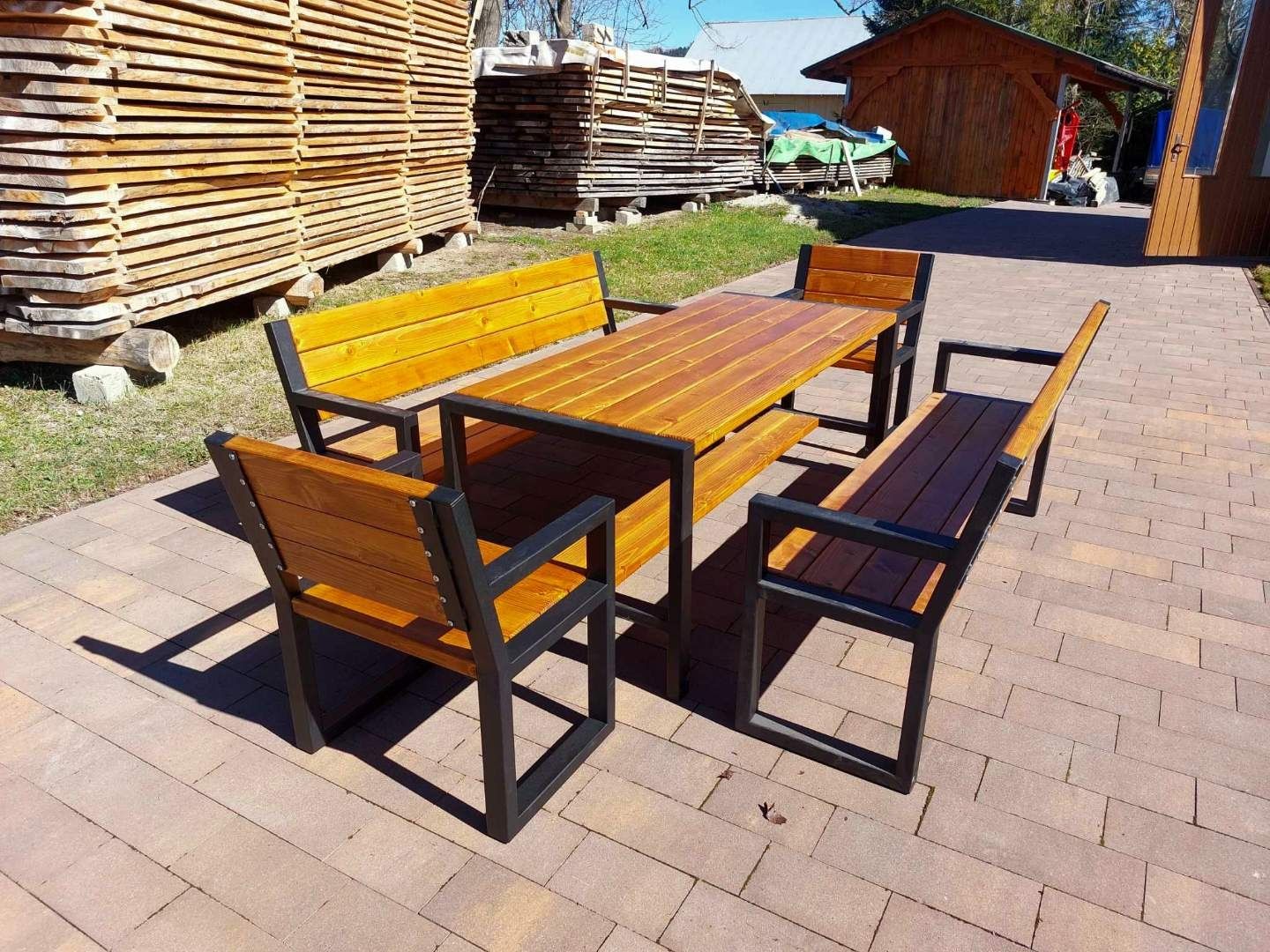Meble ogrodowe loft metalowe nogi
