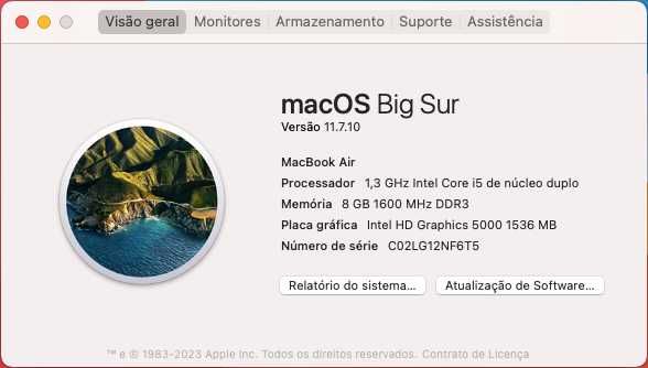 MacBook Air 13” 2015 – i5 • 8GB • SSD – Como novo