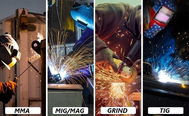Maska Spawalnicza Automatyczna Przyłbica Samościemniająca 450g Filtr U