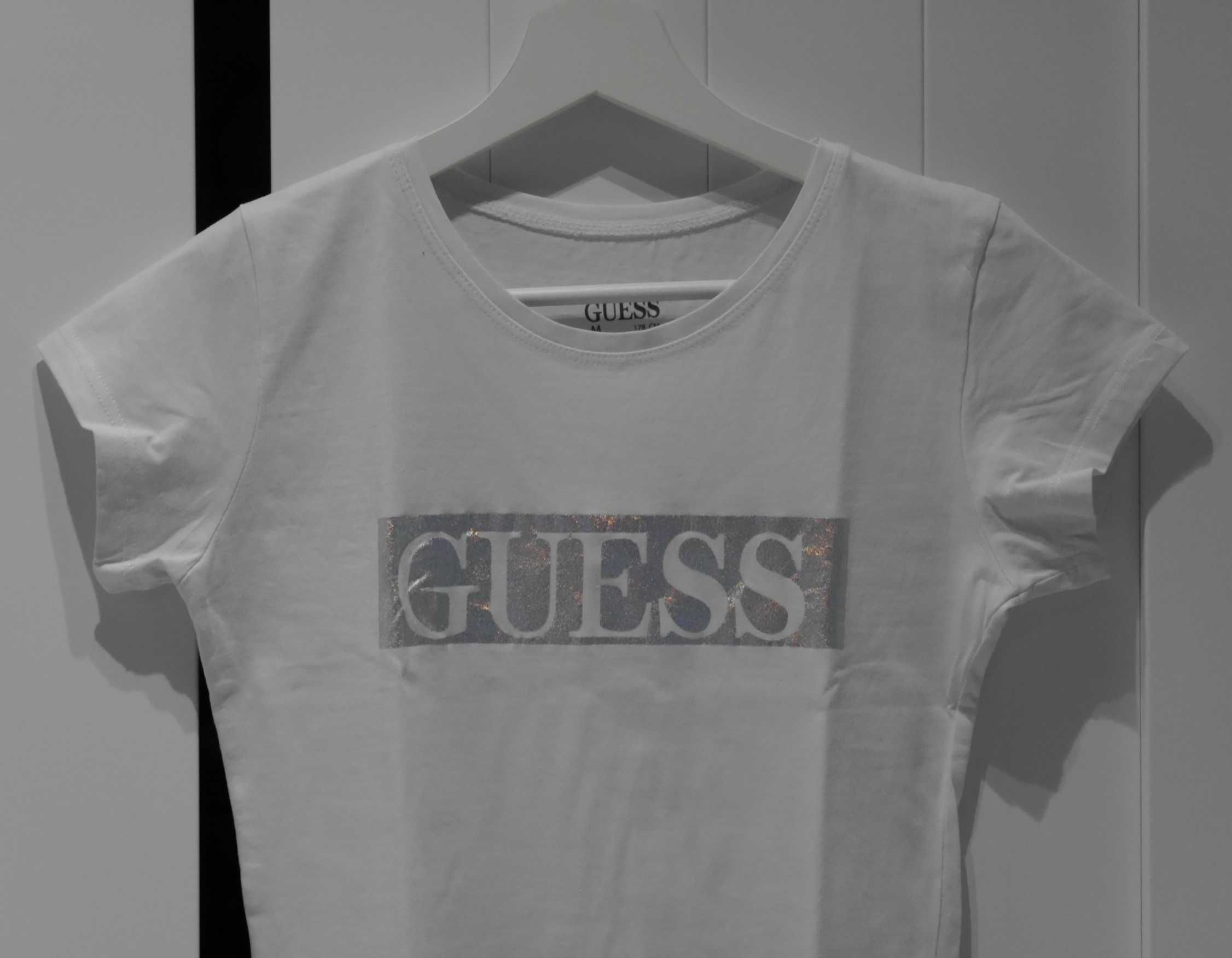 Guess śliczna bluzeczka mieniące logo 34 XS